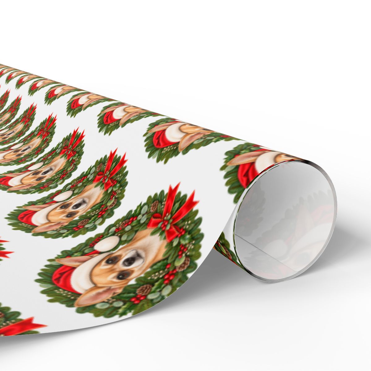 Tan Chihuahua Christmas Wrapping Paper, Holiday Gift Wrap for Chihuahua Moms and Dog Lovers