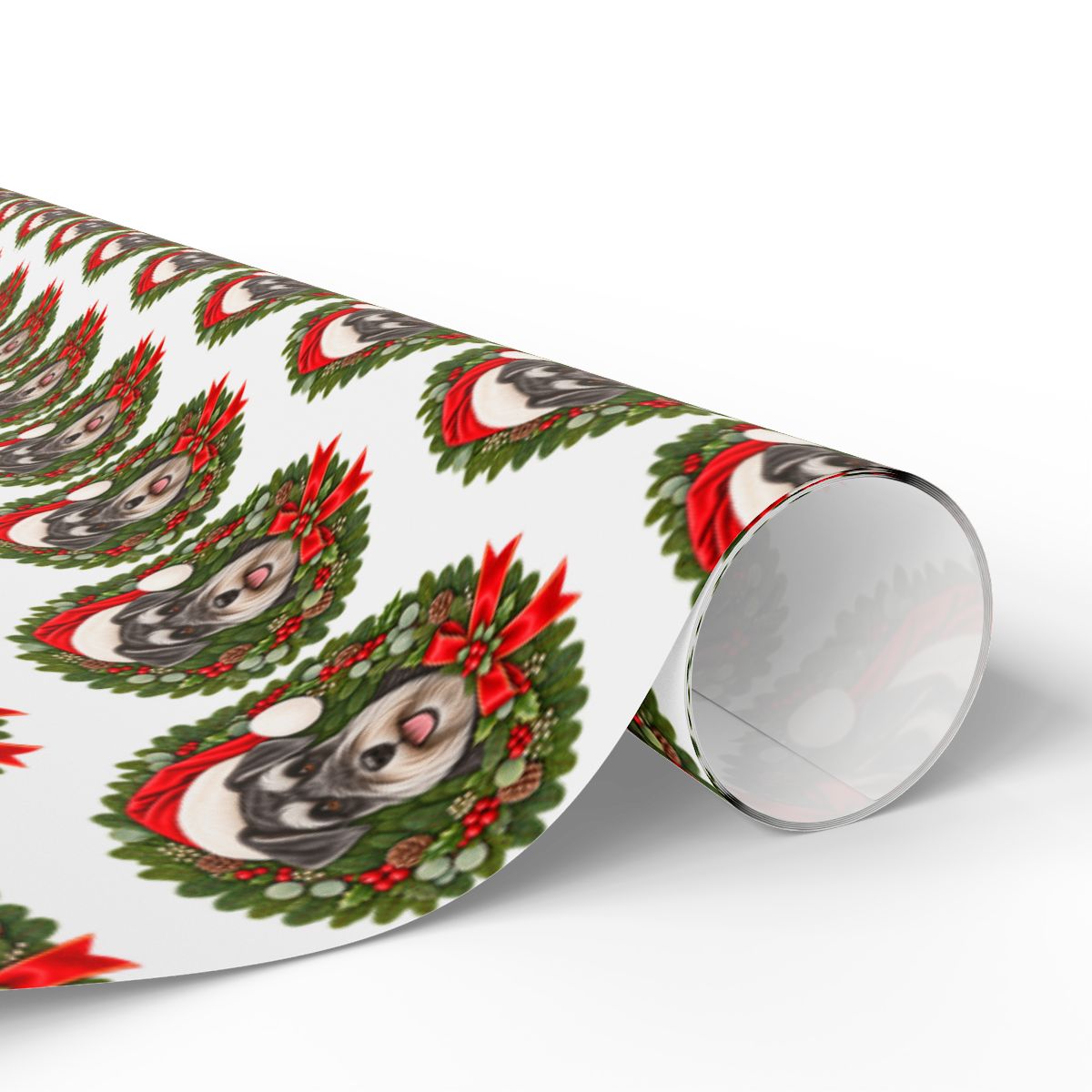 Schnauzer Christmas Wrapping Paper, Holiday Gift Wrap for Schnauzer Lovers and Dog Moms