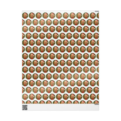 Golden Retriever Christmas Wrapping Paper, Holiday Gift Wrap for Golden Retriever Lovers