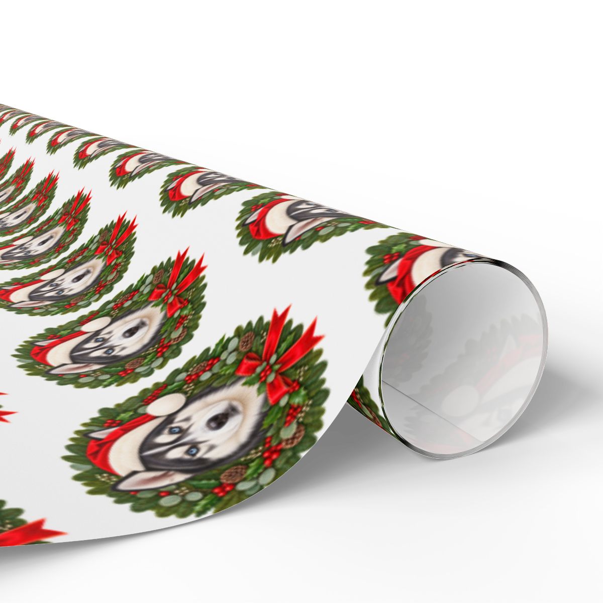 Siberian Husky Christmas Wrapping Paper, Holiday Gift Wrap for Husky Lovers and Dog Moms