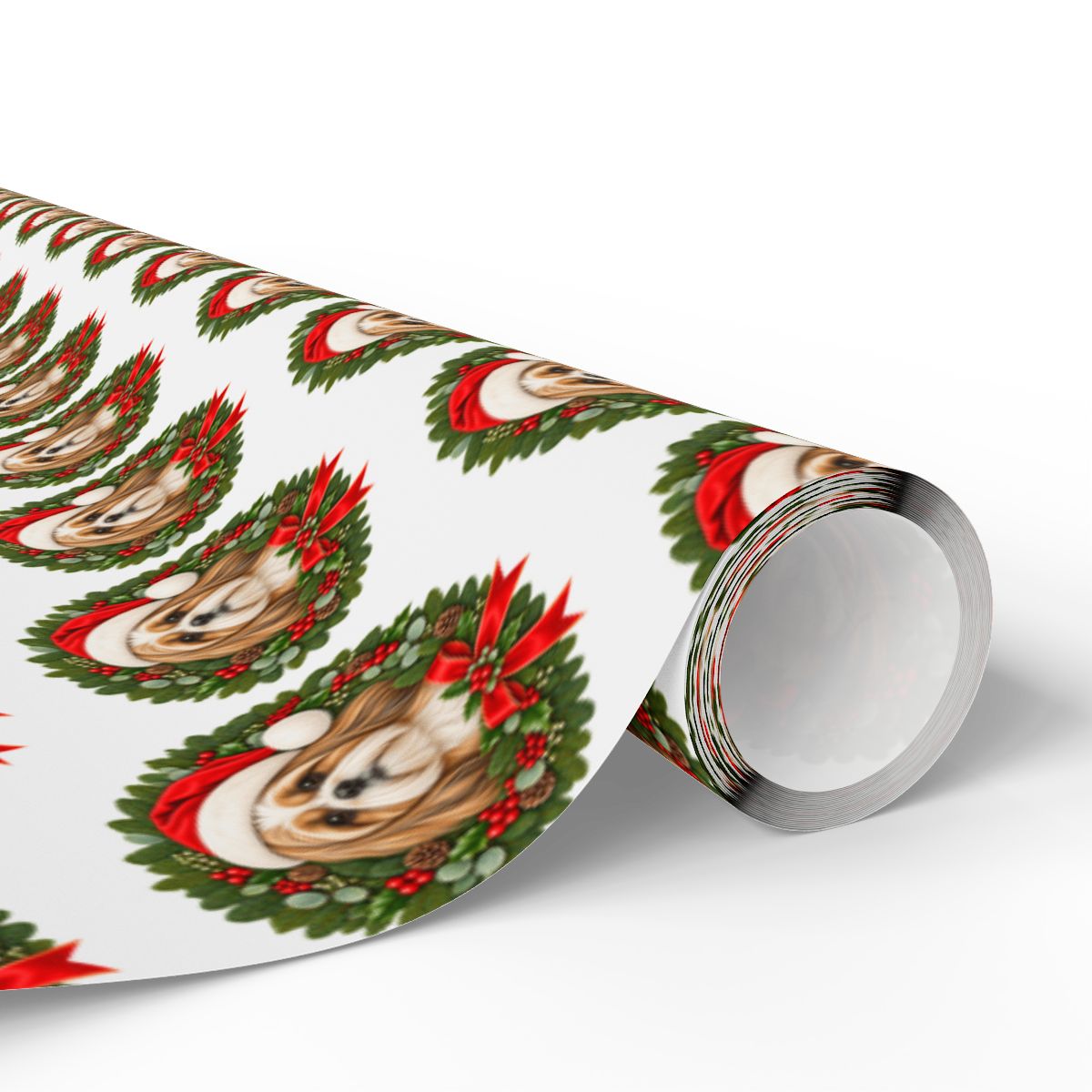 Shih Tzu Christmas Wrapping Paper, Holiday Gift Wrap for Shih Tzu Lovers