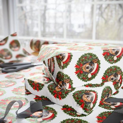 Australian Cattle Dog Christmas Wrapping Paper, Blue Heeler Gift Wrap, Dog Lover Holiday Paper