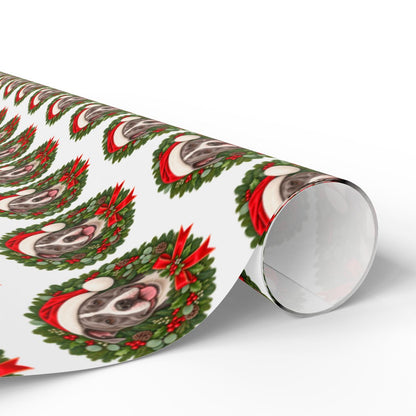 Pitbull Christmas Wrapping Paper, Holiday Gift Wrap for Pit Bull Lovers and Dog Moms
