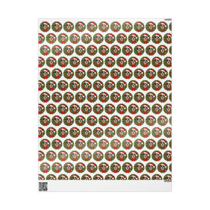 Australian Cattle Dog Christmas Wrapping Paper, Blue Heeler Gift Wrap, Dog Lover Holiday Paper