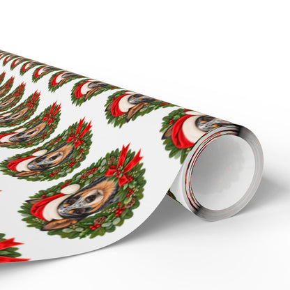 Australian Cattle Dog Christmas Wrapping Paper, Blue Heeler Gift Wrap, Dog Lover Holiday Paper