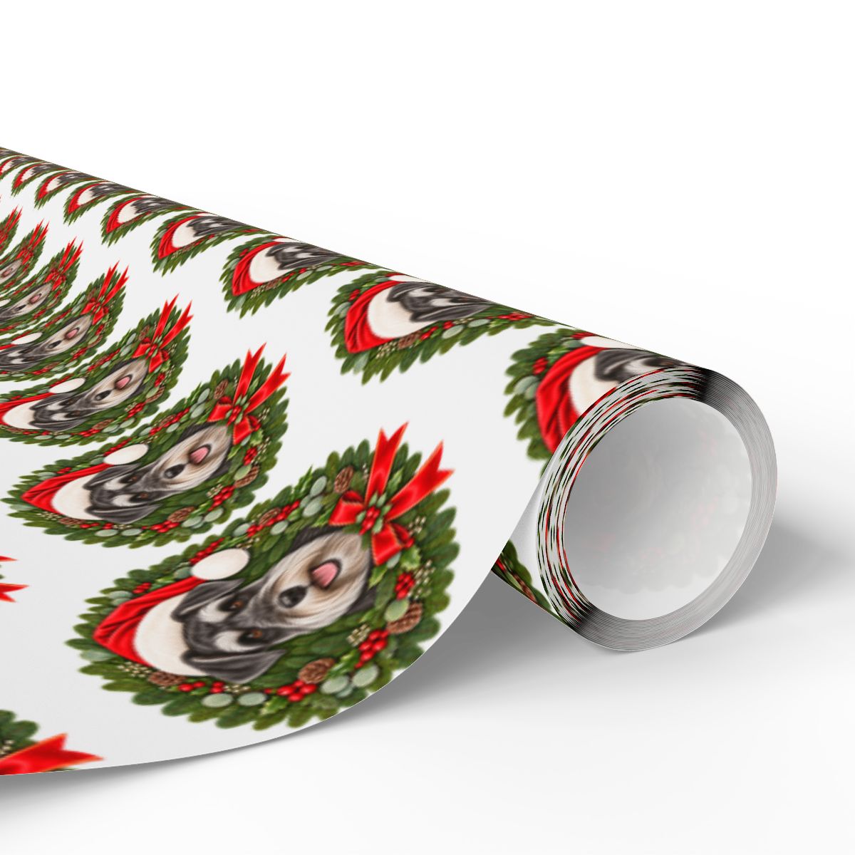 Schnauzer Christmas Wrapping Paper, Holiday Gift Wrap for Schnauzer Lovers and Dog Moms