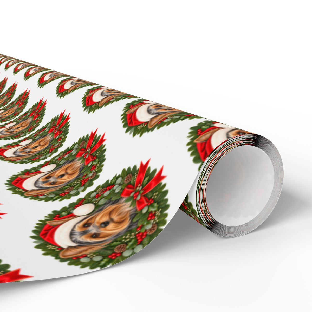 Yorkshire Terrier Christmas Wrapping Paper, Holiday Gift Wrap for Yorkie Lovers and Dog Moms
