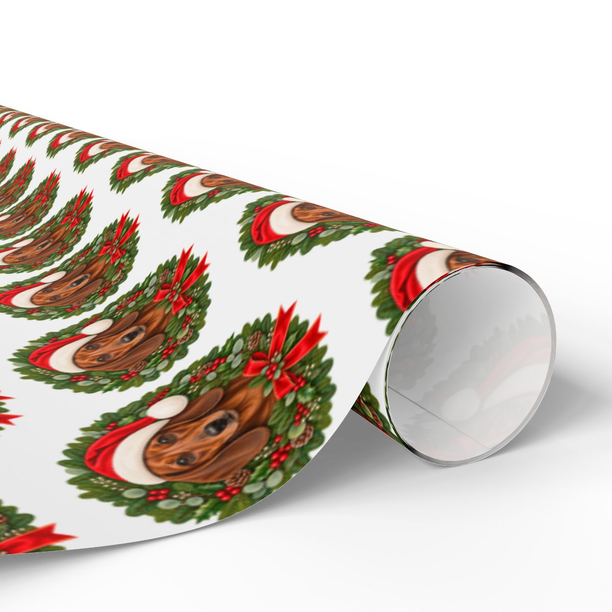 Red Dachshund Christmas Wrapping Paper, Doxie Gift Wrap for Wiener Dog Lovers