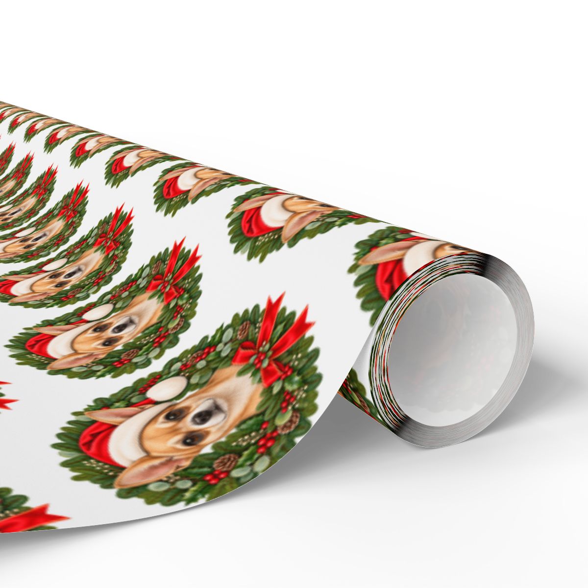 Tan Chihuahua Christmas Wrapping Paper, Holiday Gift Wrap for Chihuahua Moms and Dog Lovers