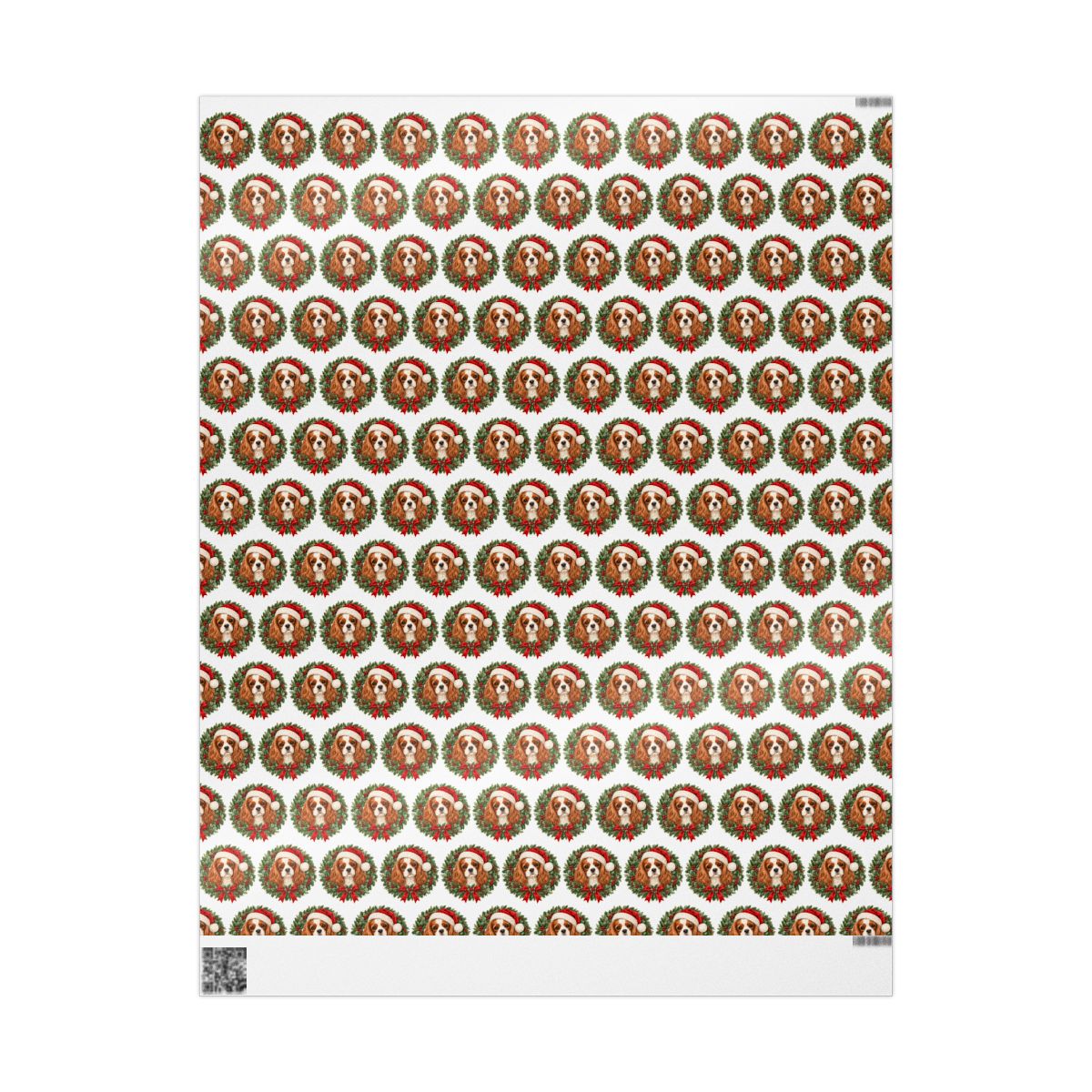 Blenheim Cavalier Christmas Wrapping Paper, Cavalier King Charles Spaniel Gift Wrap, Dog Lover Holiday Paper