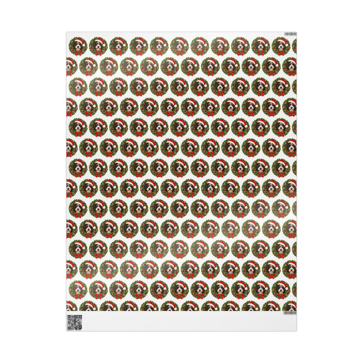 Bernedoodle Christmas Wrapping Paper, Holiday Gift Wrap for Bernedoodle Lovers, Festive Dog Paper