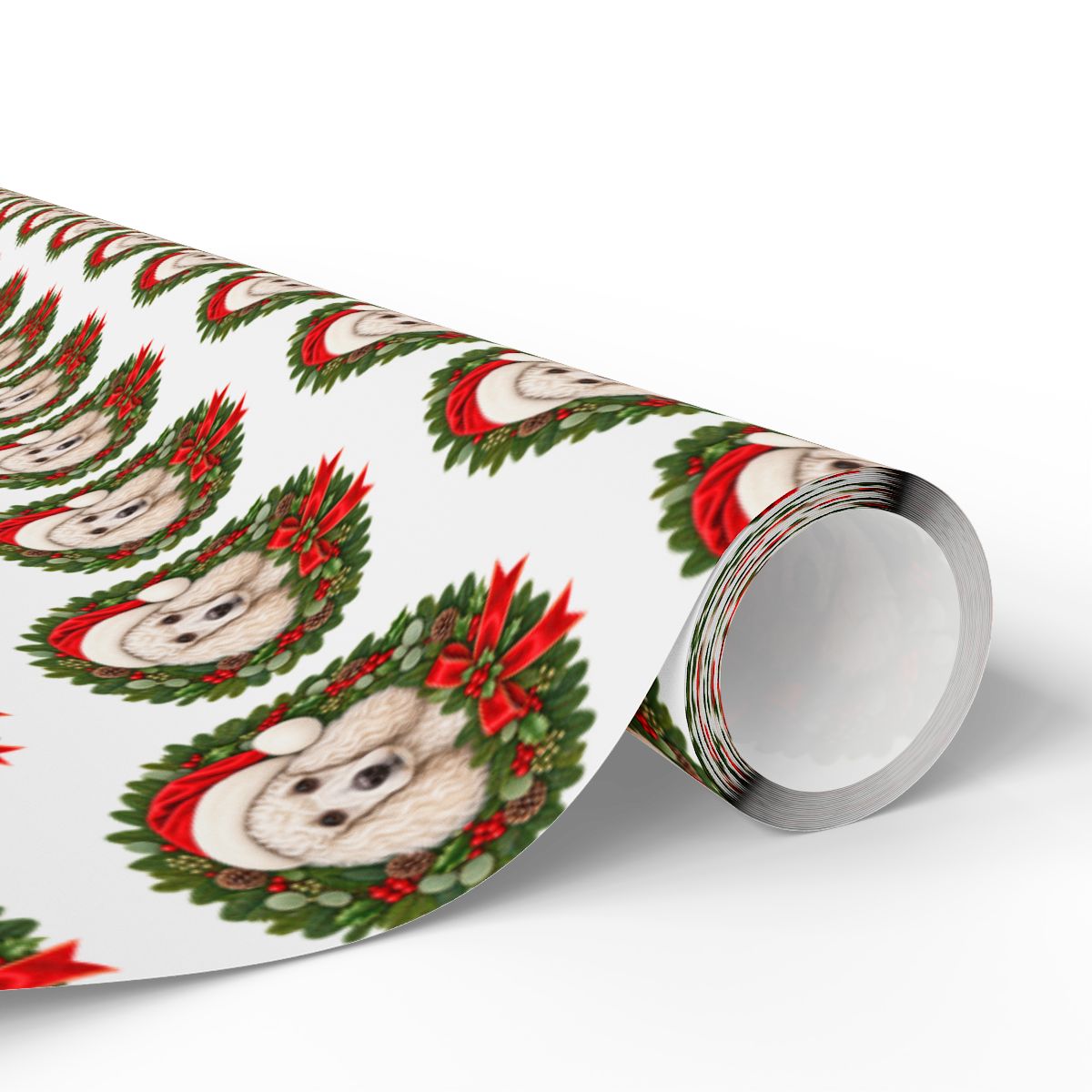 Poodle Christmas Wrapping Paper, Holiday Gift Wrap for Poodle Lovers and Dog Moms