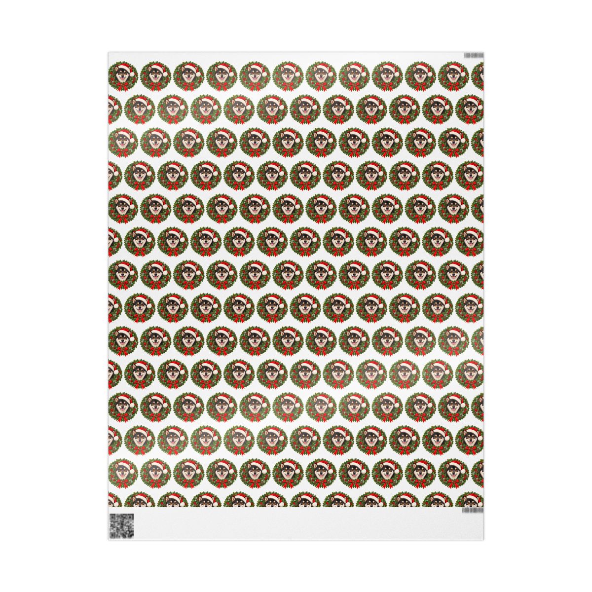Black Shiba Inu Christmas Wrapping Paper, Holiday Gift Wrap for Shiba Lovers and Dog Moms