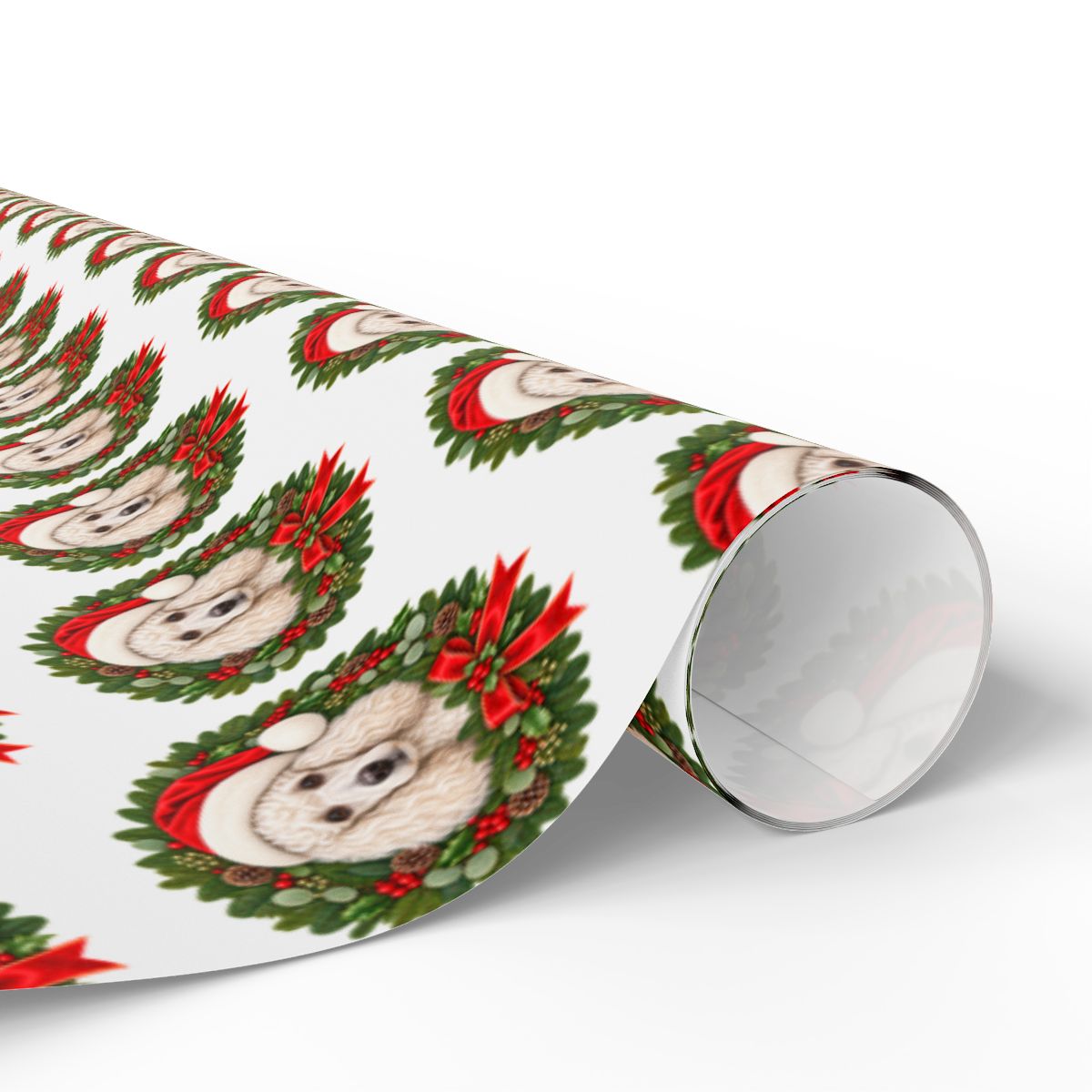 Poodle Christmas Wrapping Paper, Holiday Gift Wrap for Poodle Lovers and Dog Moms