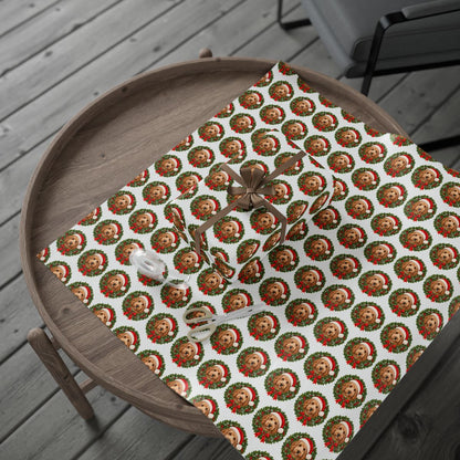 Goldendoodle Christmas Wrapping Paper, Holiday Gift Wrap for Doodle Lovers and Dog Moms
