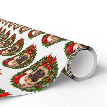 French Bulldog Christmas Wrapping Paper, Frenchie Holiday Gift Wrap for Dog Lovers