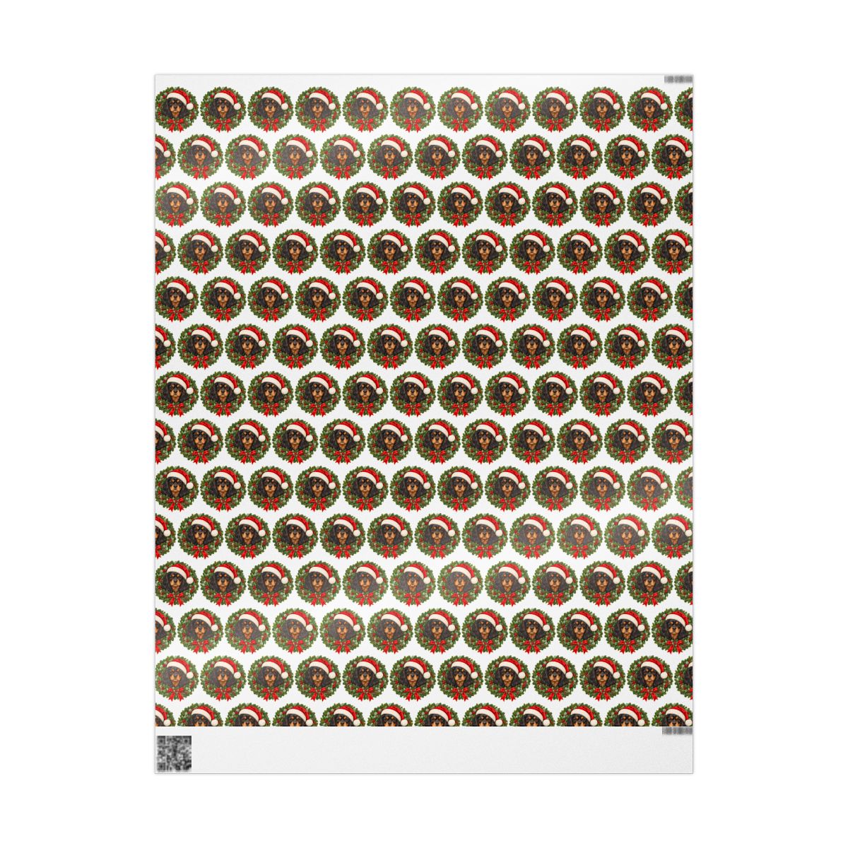 Black and Tan Cavalier Christmas Wrapping Paper, King Charles Spaniel Gift Wrap for Dog Lovers