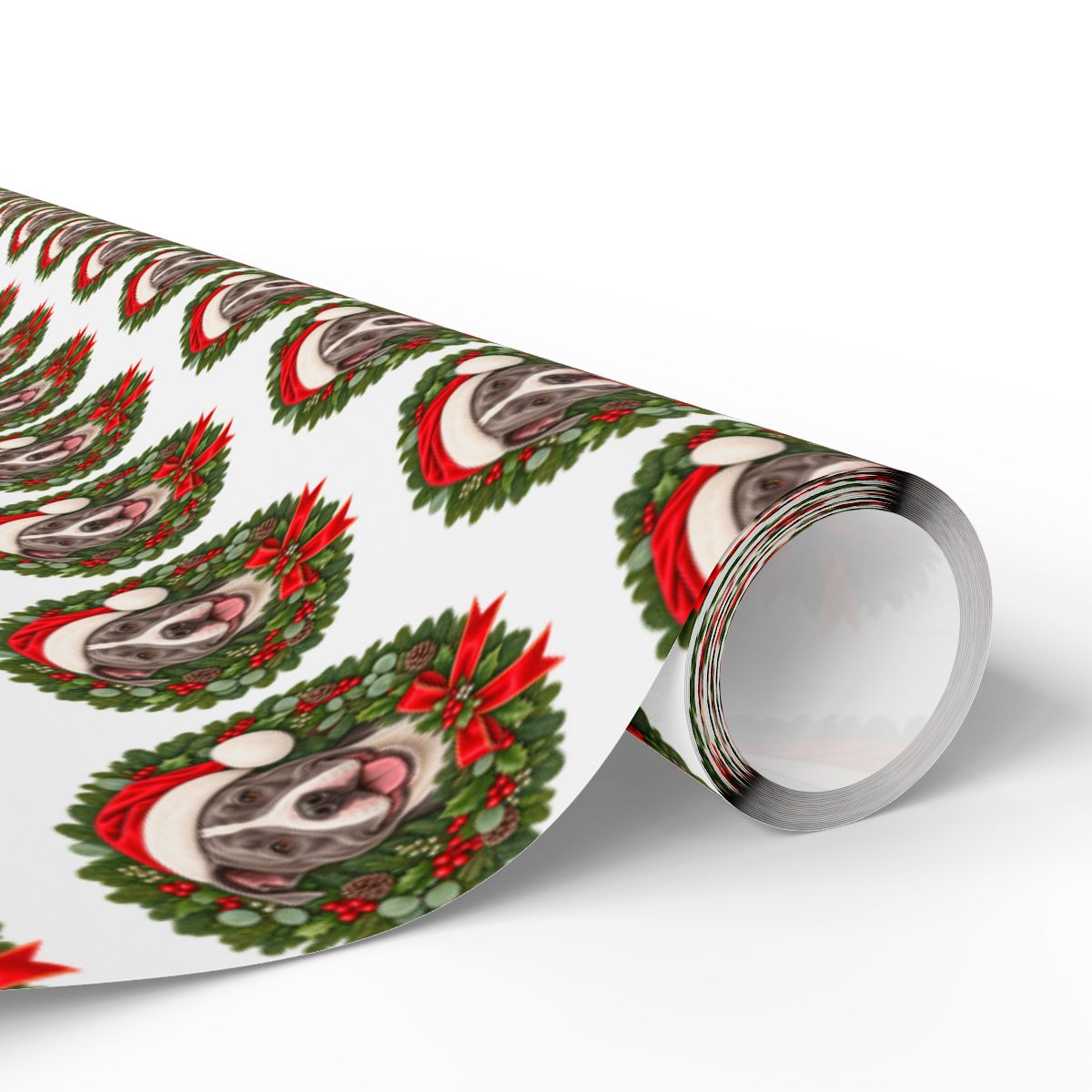 Pitbull Christmas Wrapping Paper, Holiday Gift Wrap for Pit Bull Lovers and Dog Moms