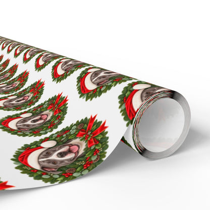 Pitbull Christmas Wrapping Paper, Holiday Gift Wrap for Pit Bull Lovers and Dog Moms