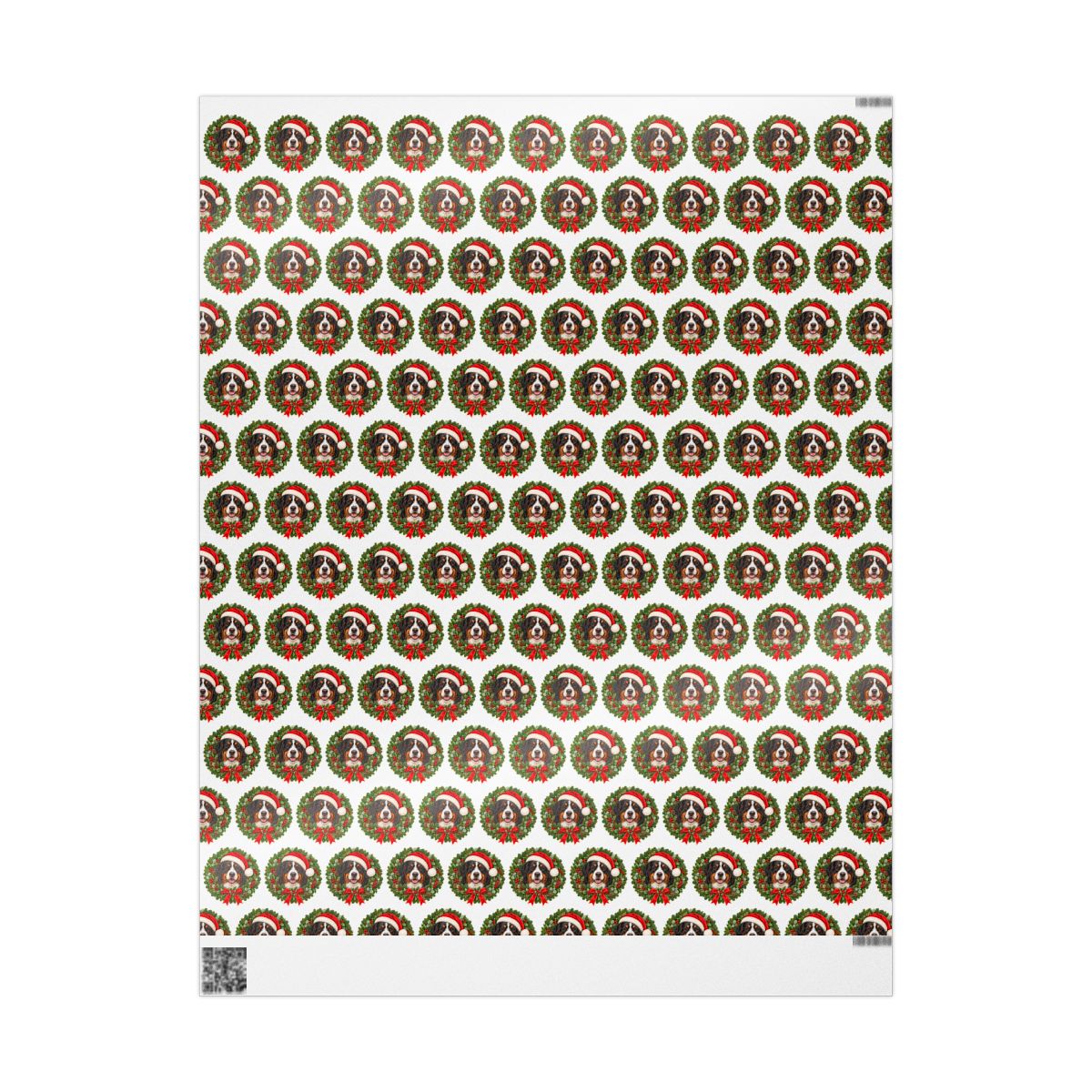Bernese Mountain Dog Christmas Wrapping Paper, Holiday Gift Wrap for Berner Lovers, Festive Dog Paper
