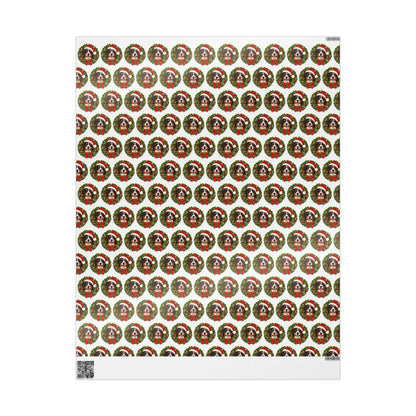 Bernese Mountain Dog Christmas Wrapping Paper, Holiday Gift Wrap for Berner Lovers, Festive Dog Paper