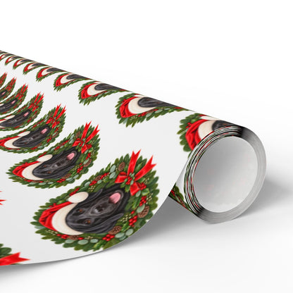 Black Labrador Christmas Wrapping Paper, Holiday Gift Wrap for Lab Lovers and Dog Moms