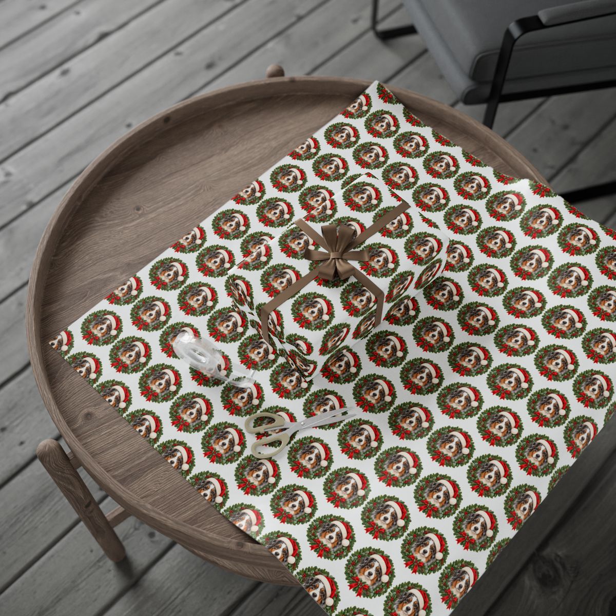Australian Shepherd Christmas Wrapping Paper, Aussie Dog Gift Wrap, Holiday Paper for Dog Lovers