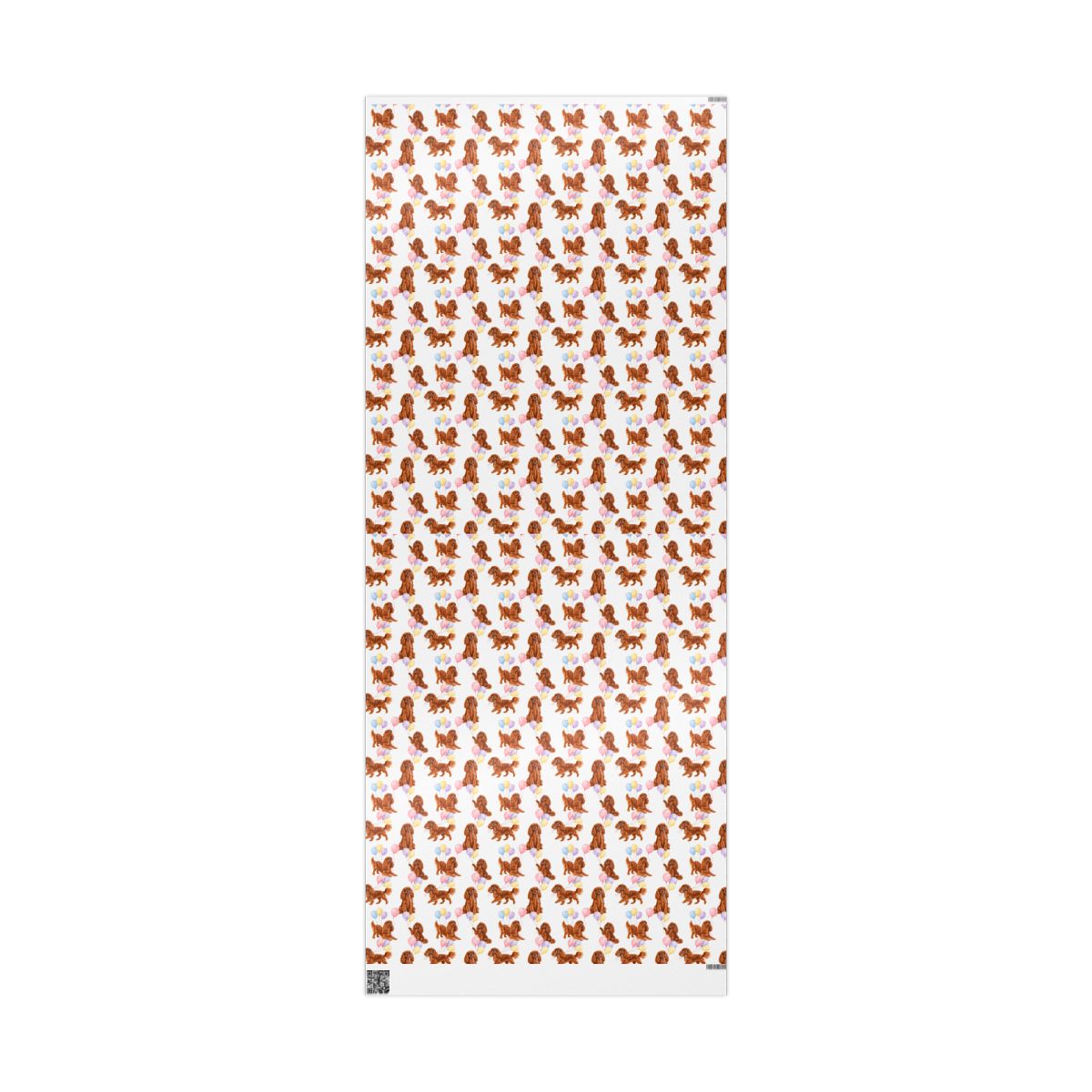 Ruby Cavalier Birthday Wrapping Paper, Dog Gift Wrap for Cavalier King Charles Spaniel Lovers