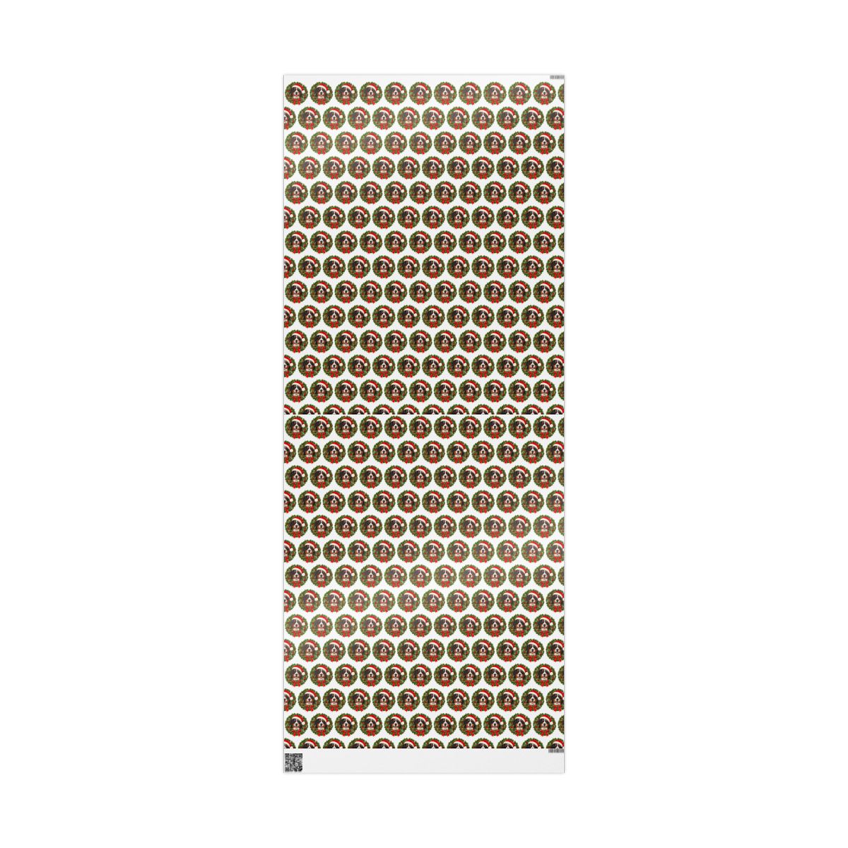 Bernese Mountain Dog Christmas Wrapping Paper, Holiday Gift Wrap for Berner Lovers, Festive Dog Paper