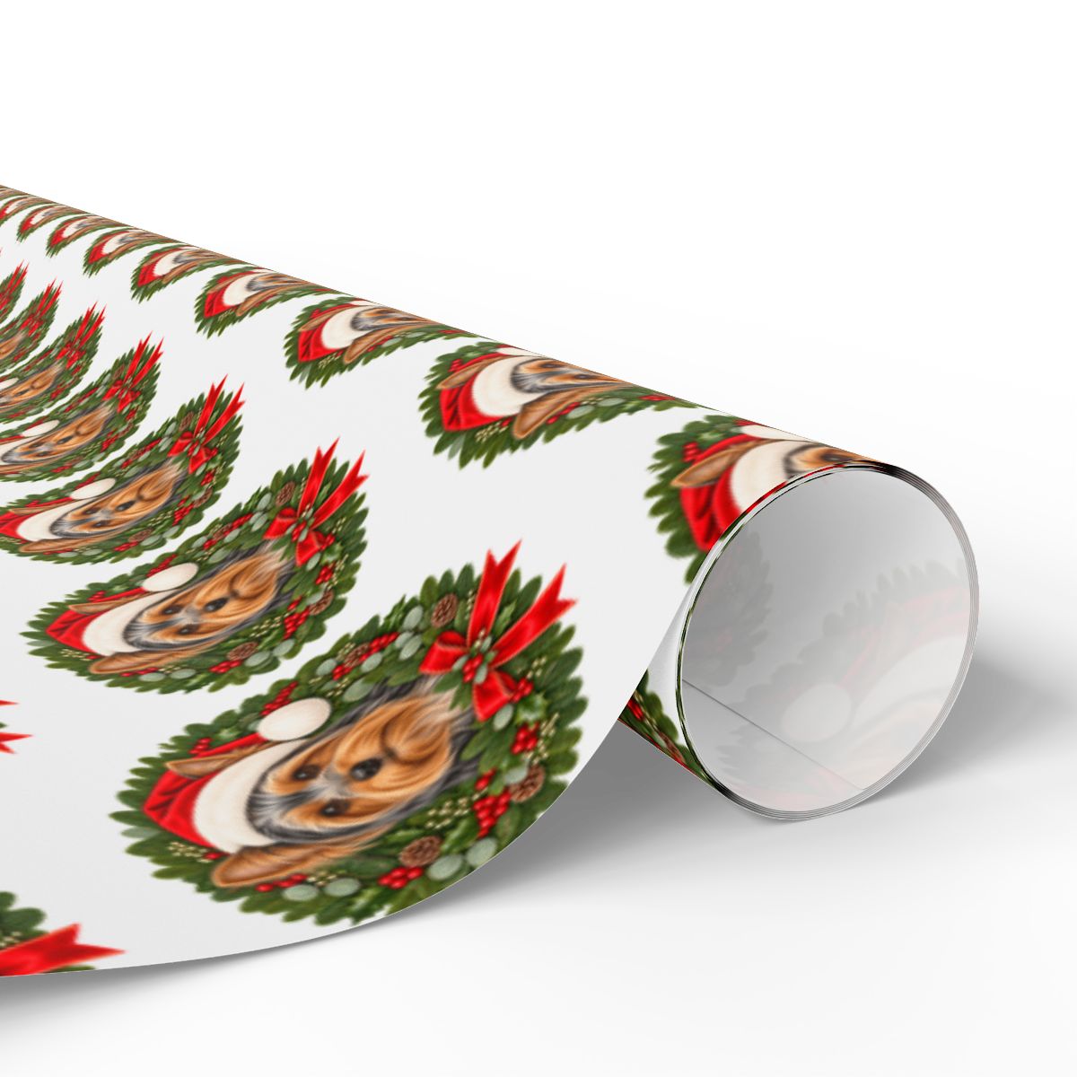 Yorkshire Terrier Christmas Wrapping Paper, Holiday Gift Wrap for Yorkie Lovers and Dog Moms