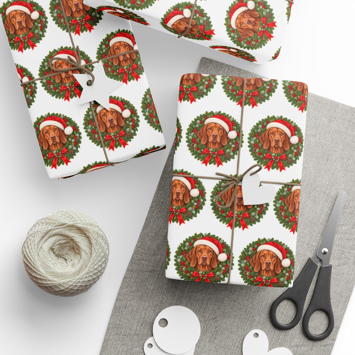 Vizsla Christmas Wrapping Paper, Holiday Gift Wrap for Vizsla Lovers and Dog Moms