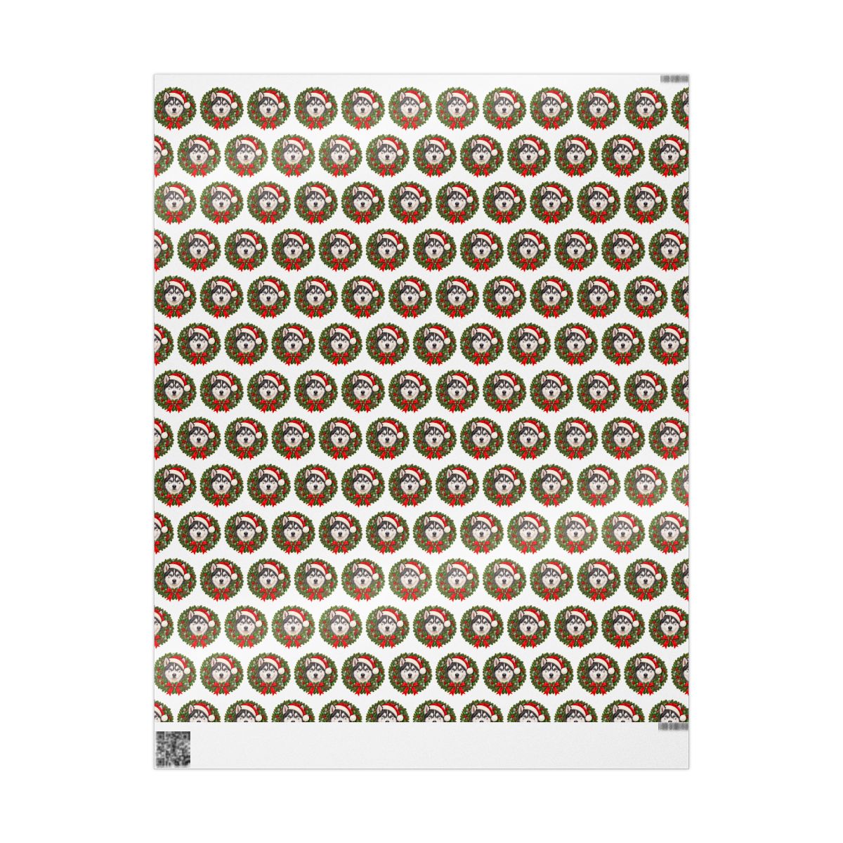 Siberian Husky Christmas Wrapping Paper, Holiday Gift Wrap for Husky Lovers and Dog Moms
