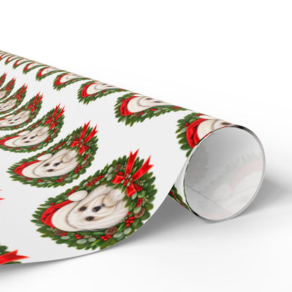 Maltese Christmas Wrapping Paper, Holiday Gift Wrap for Maltese Lovers and Dog Moms