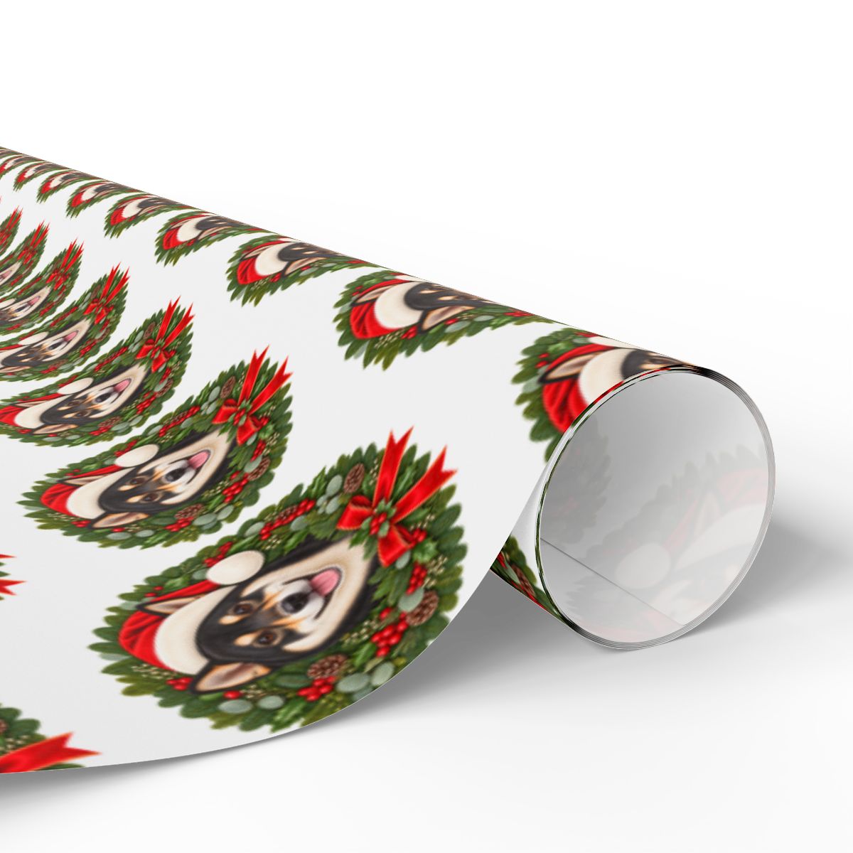 Black Shiba Inu Christmas Wrapping Paper, Holiday Gift Wrap for Shiba Lovers and Dog Moms