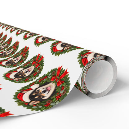 Black Shiba Inu Christmas Wrapping Paper, Holiday Gift Wrap for Shiba Lovers and Dog Moms