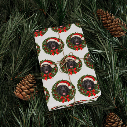 Black Labrador Christmas Wrapping Paper, Holiday Gift Wrap for Lab Lovers and Dog Moms