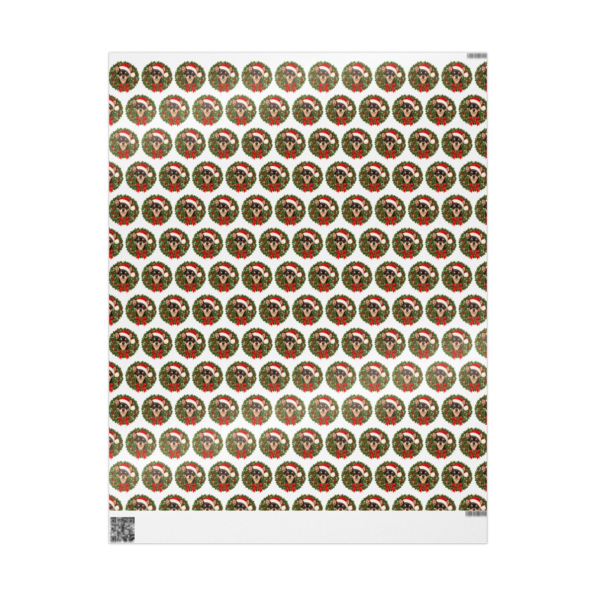 Black Chihuahua Christmas Wrapping Paper, Holiday Gift Wrap for Chihuahua Moms and Dog Lovers