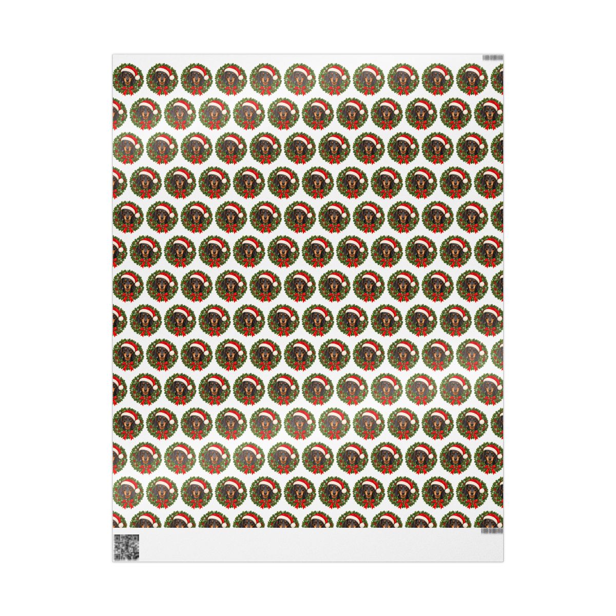 Black and Tan Dachshund Christmas Wrapping Paper, Doxie Gift Wrap for Dog Lovers