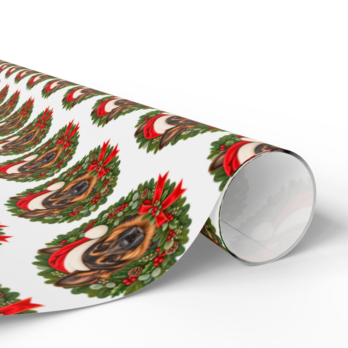German Shepherd Christmas Wrapping Paper, Holiday Gift Wrap for German Shepherd Lovers, Dog Moms