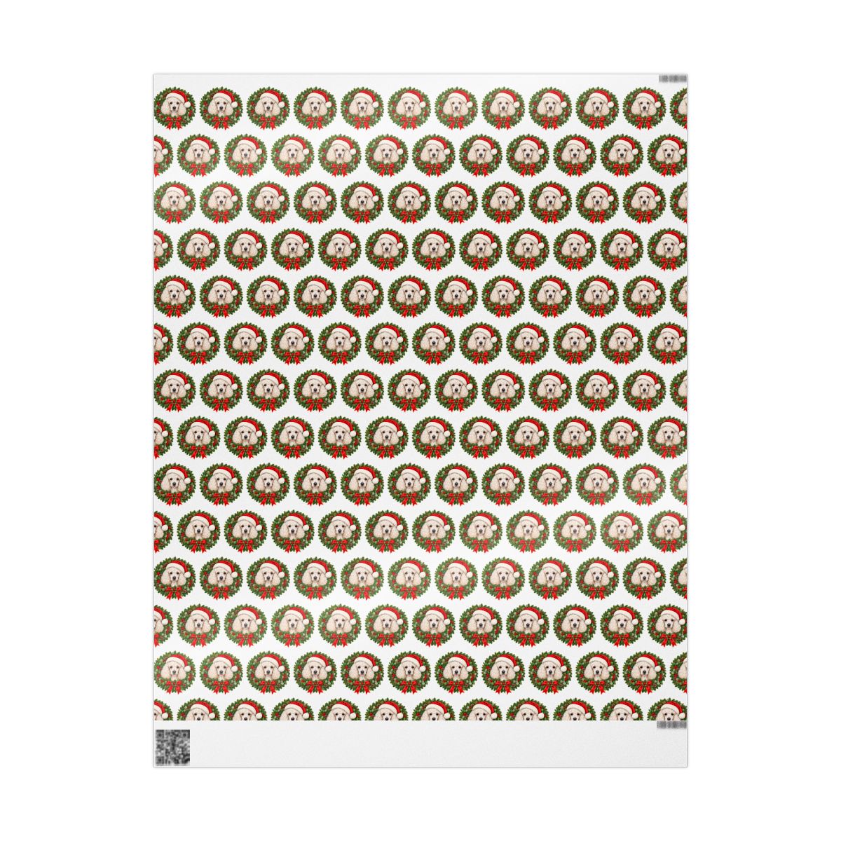 Poodle Christmas Wrapping Paper, Holiday Gift Wrap for Poodle Lovers and Dog Moms