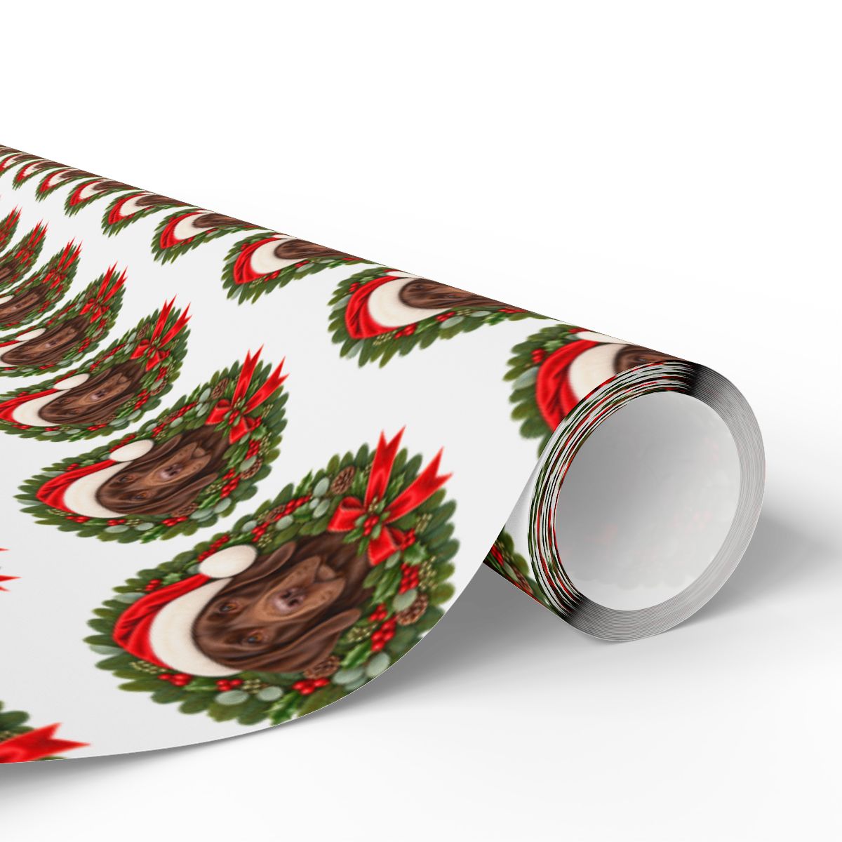 Chocolate Labrador Christmas Wrapping Paper, Holiday Gift Wrap for Lab Lovers and Dog Moms