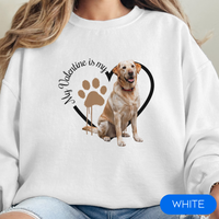 Load image into Gallery viewer, Valentine Yellow Lab Sweatshirt, Yellow Lab Mom, Valentine Heart Dog, Valentine Dog Sweatshirt, Gift for Dog Lover
